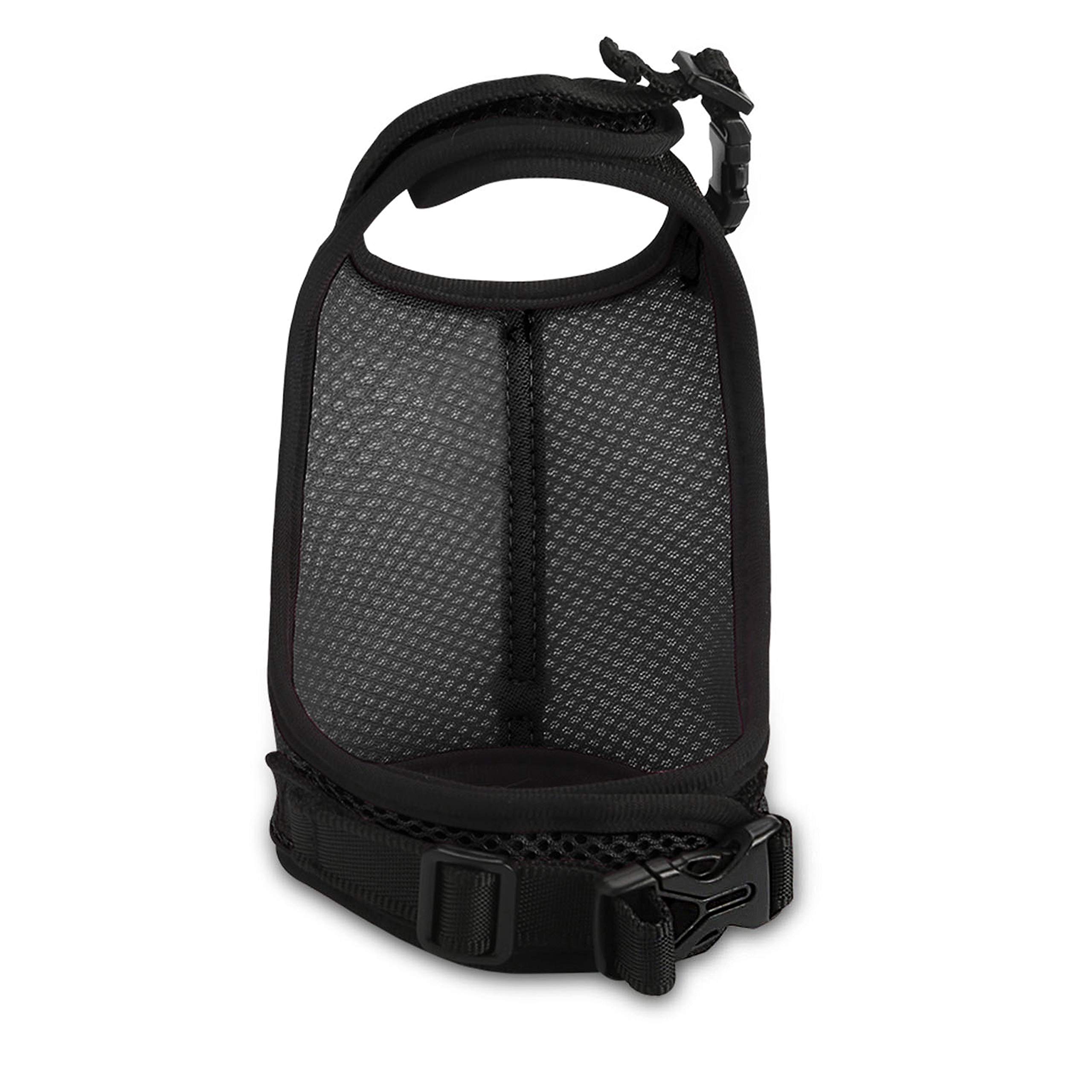 HAPPY HACHI Harnais pour Lapins Cochons d'Inde Petits Animaux avec Laisse Élastique Gilet Souple pour Promenade (L, Noir)