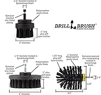 Vista 21 de Drillbrush Cepillo de fregar - Accesorio para cepillo de taladro - Limpieza de piedras - Cepillo de limpieza profunda - Cepillo limpiador de Azul