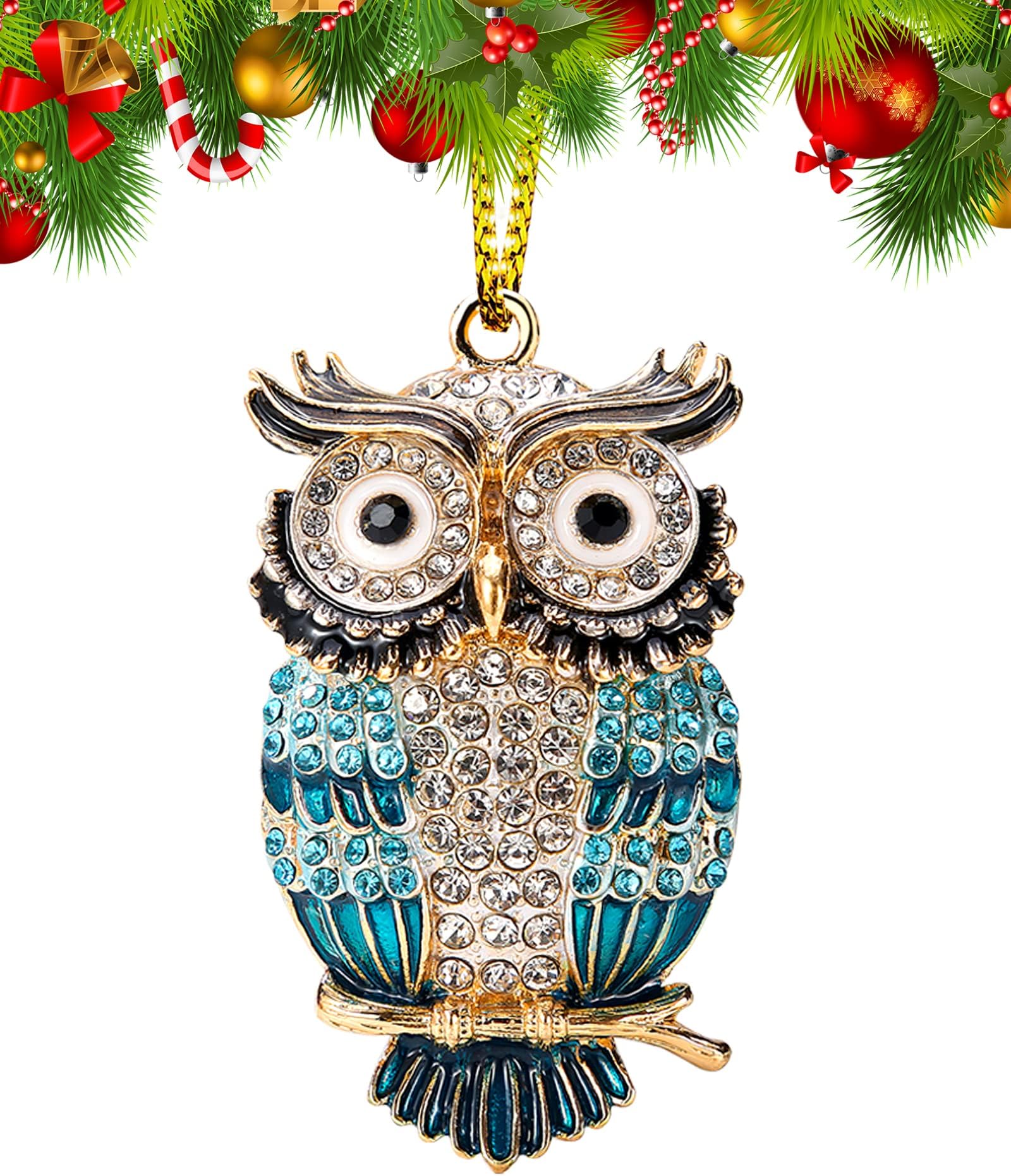 Zyvtez Owl Ornaments for Christmas Tree Owl Gifts for Women Owl Lovers Keepsake