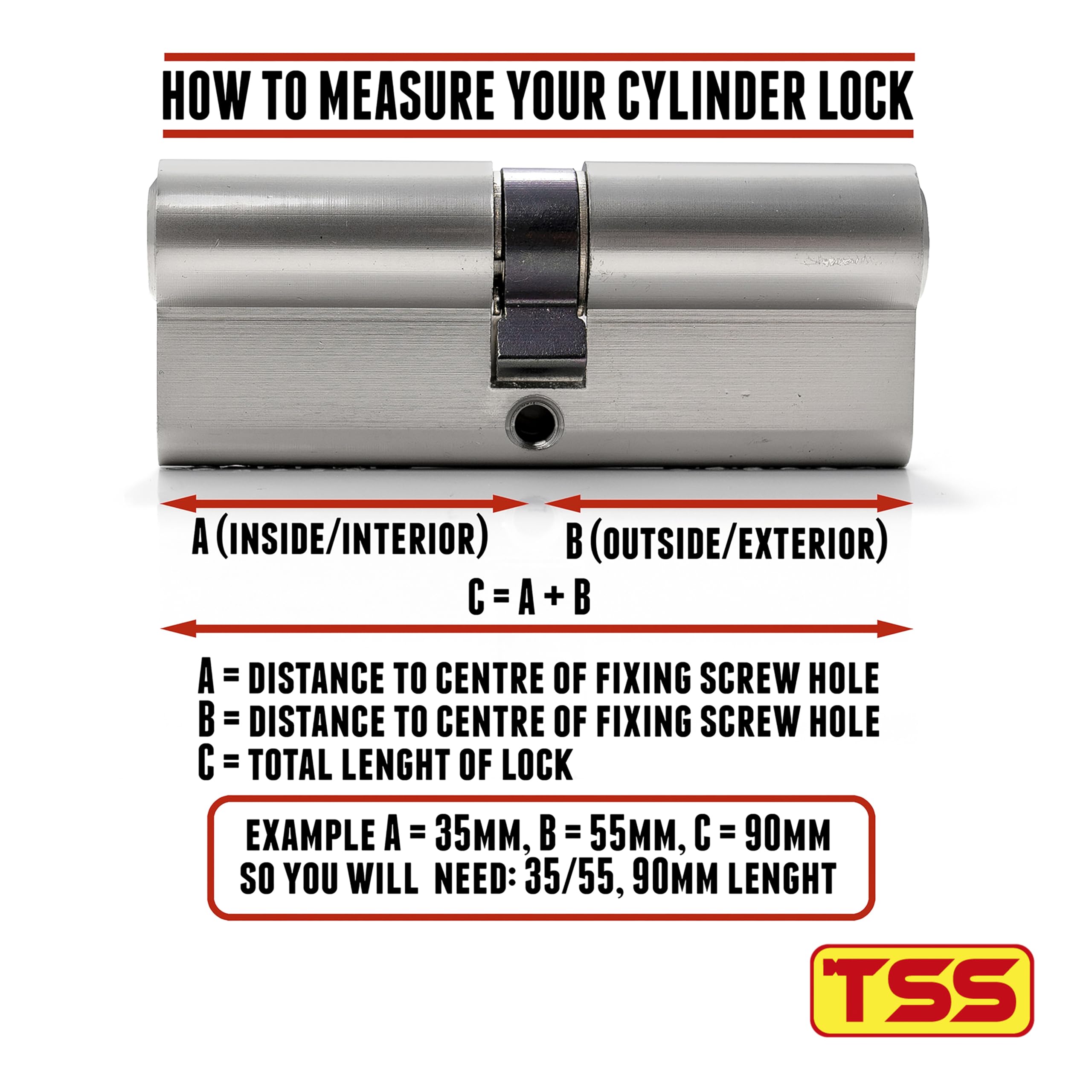 TSS Satin Chrome Euro Cylinder Lock - Image 4