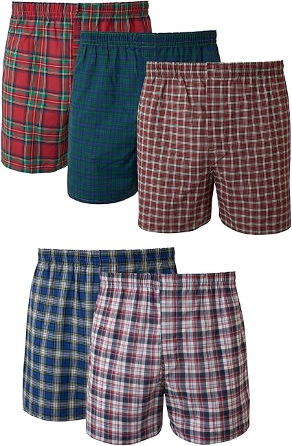 Hanes Pack, Cool & Breathable Cotton Underwear, Moisture-Wicking Boxers for Men