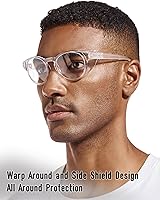 Vista 3 de MORK&SUKY Gafas de seguridad para hombres y mujeres, lentes envolventes y antivaho y protección ocular para trabajo, construcción, laboratorio.