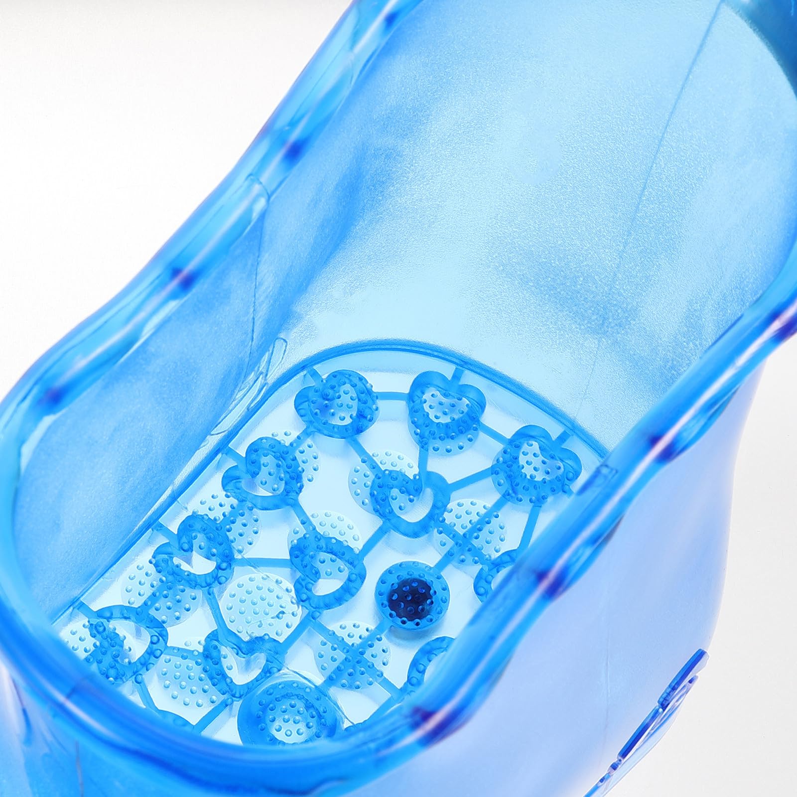 Angoily Fußbadstiefel aus Kunststoff für Pediküre mit Massagefunktion und Einfachem Verstauen für Zuhause und Badezimmer