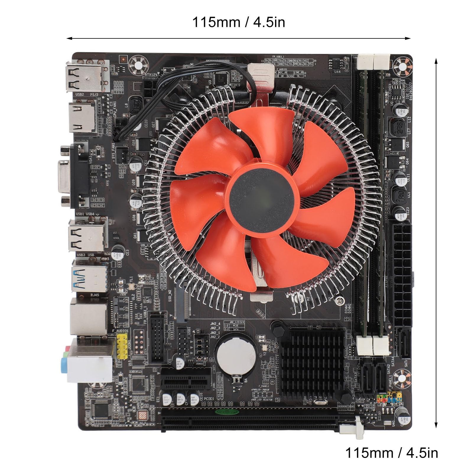 Bewinner Set Scheda Madre B75, CPU I5 3470 8G DDR3 Combinata CPU con Ventola, Chipset Integrati, Facile Assemblaggio per Computer Desktop PC