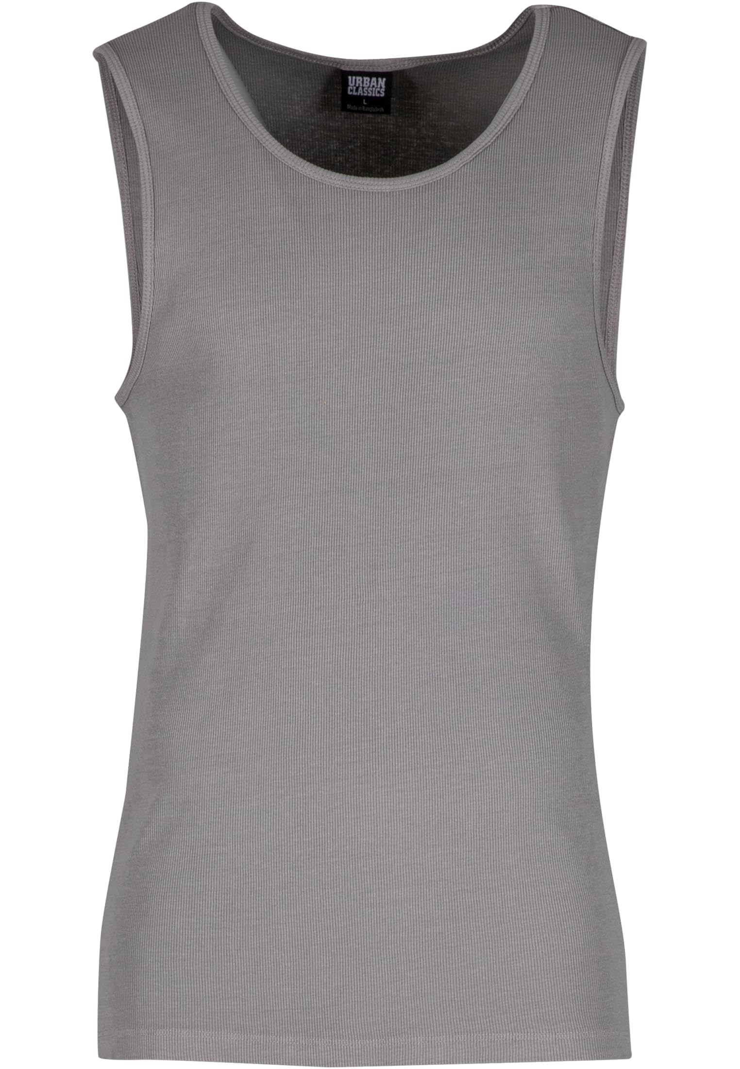 Urban Classics Męski T-Shirt Washed Rib Tanktop, prążkowany tank top dla mężczyzn, sprany sportowy tank top, rozmiary S - 5XL, steelgrey, 3XL