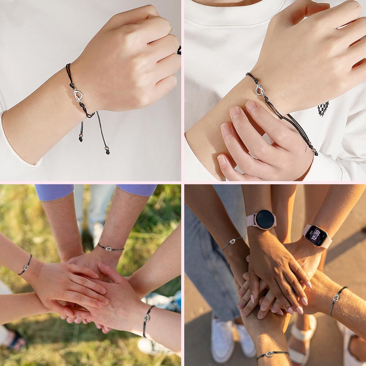 choice of all Friendship Bracelets Matching Heart Bracelets for Best Friend Handmade Braided Rope Bracelet Friendship Gifts for Women Birthday Valentines Day Jewelry Gifts - Image 2