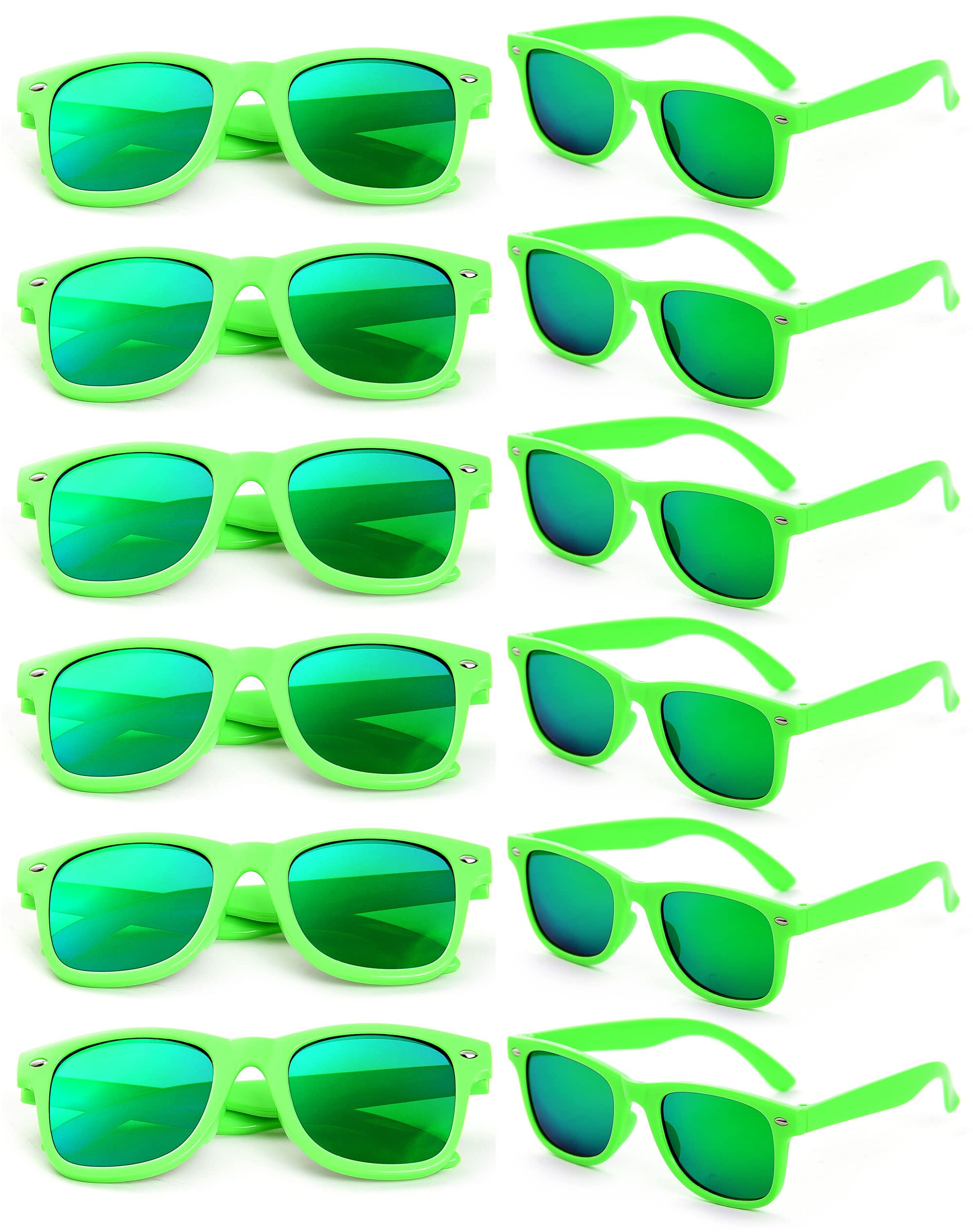 DwenarryParty Sunglasses Bulk Adult Retro Plastic Pack of 12 Vintage  Sunglasses for Men Women Party Favors