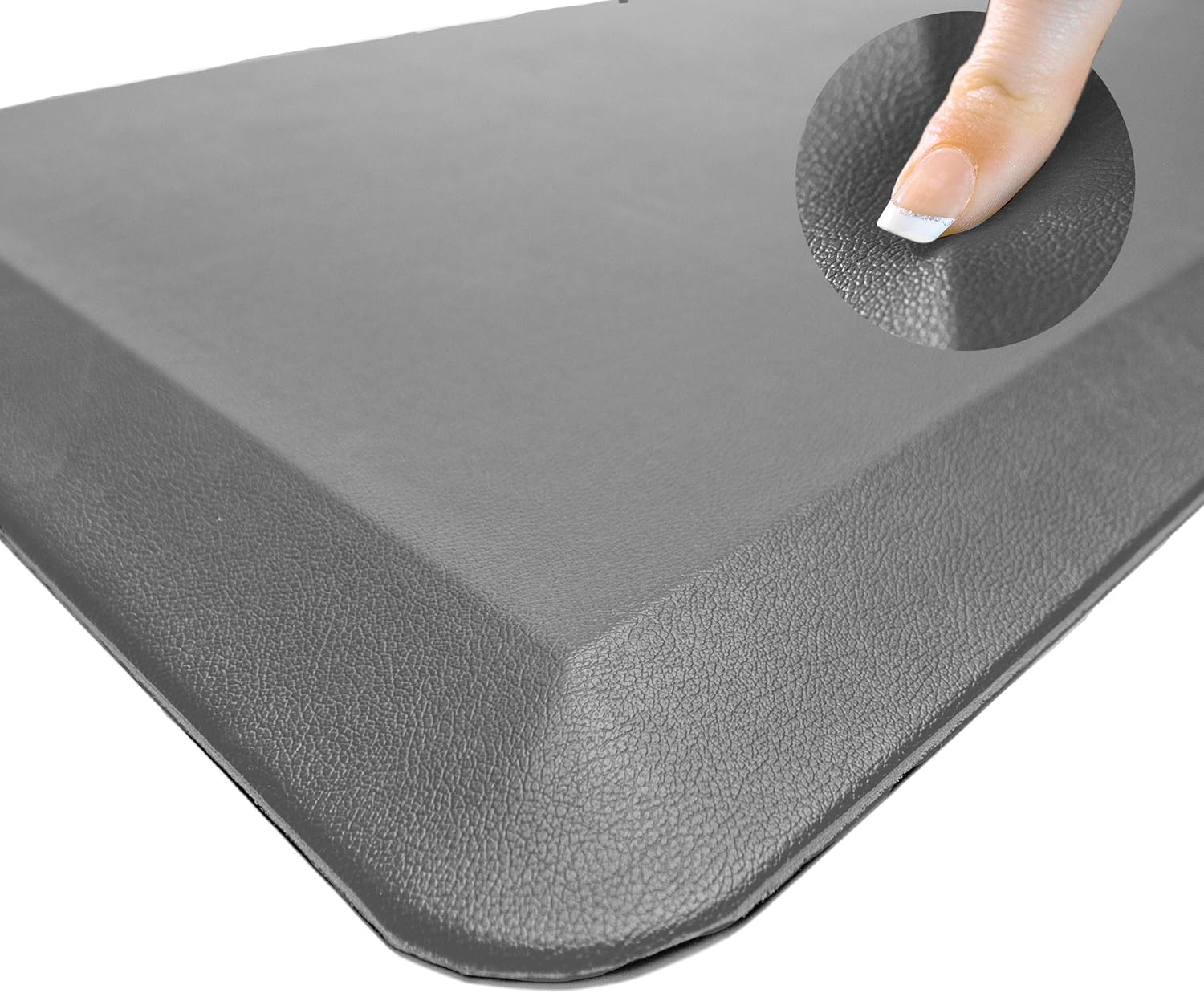 Sky Solutions Oasis Anti Fatigue Mat - Cushioned 3/4 Inch Comfort Floor Mats for Kitchen, Office & Garage - Padded Pad for Office - Non Slip Foam Cushion for Standing Desk (20" x 32", Gray) 20" x 32" Grey