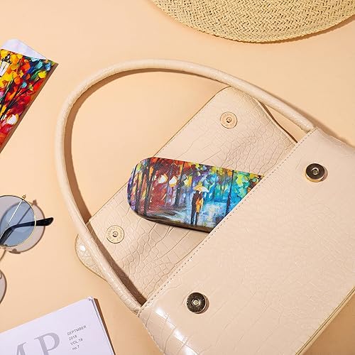 Miniatura 6 de Estuche rígido para lentes, fundas para lentes de ojo, carcasa rígida con paño de limpieza, estuche portátil para gafas para mujeres y hombres