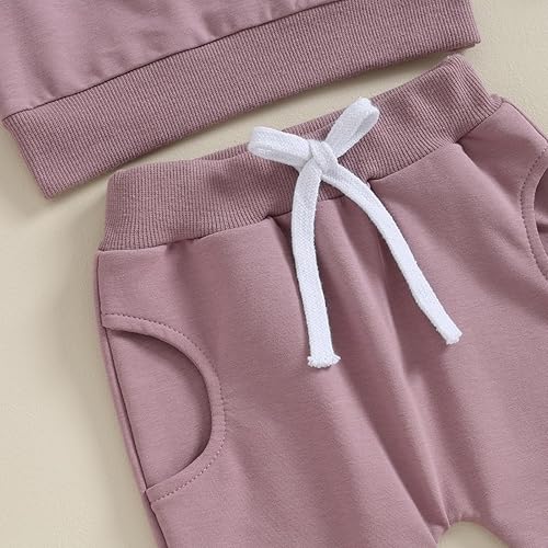 Miniatura 6 de FIOMVA Daddys - Conjunto de sudadera de invierno para niñas y bebés, ropa de otoño para recién nacidos, conjunto de pantalones deportivos para niños