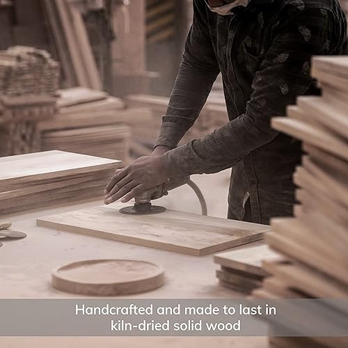 Miniatura 9 de MH London Mesa auxiliar moderna, mesa auxiliar Dilan de tres pines. Mesita de noche pequeña hecha a mano de diseño exclusivo. Mesa auxiliar redonda