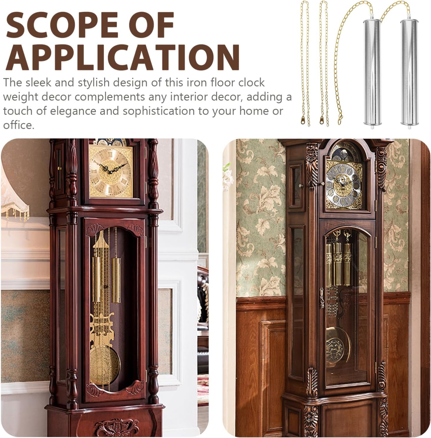 Classic Floor Clock Decorative Hammer Wall Clock Mechanism Part Home Decor Accessory Iron Art Elegant