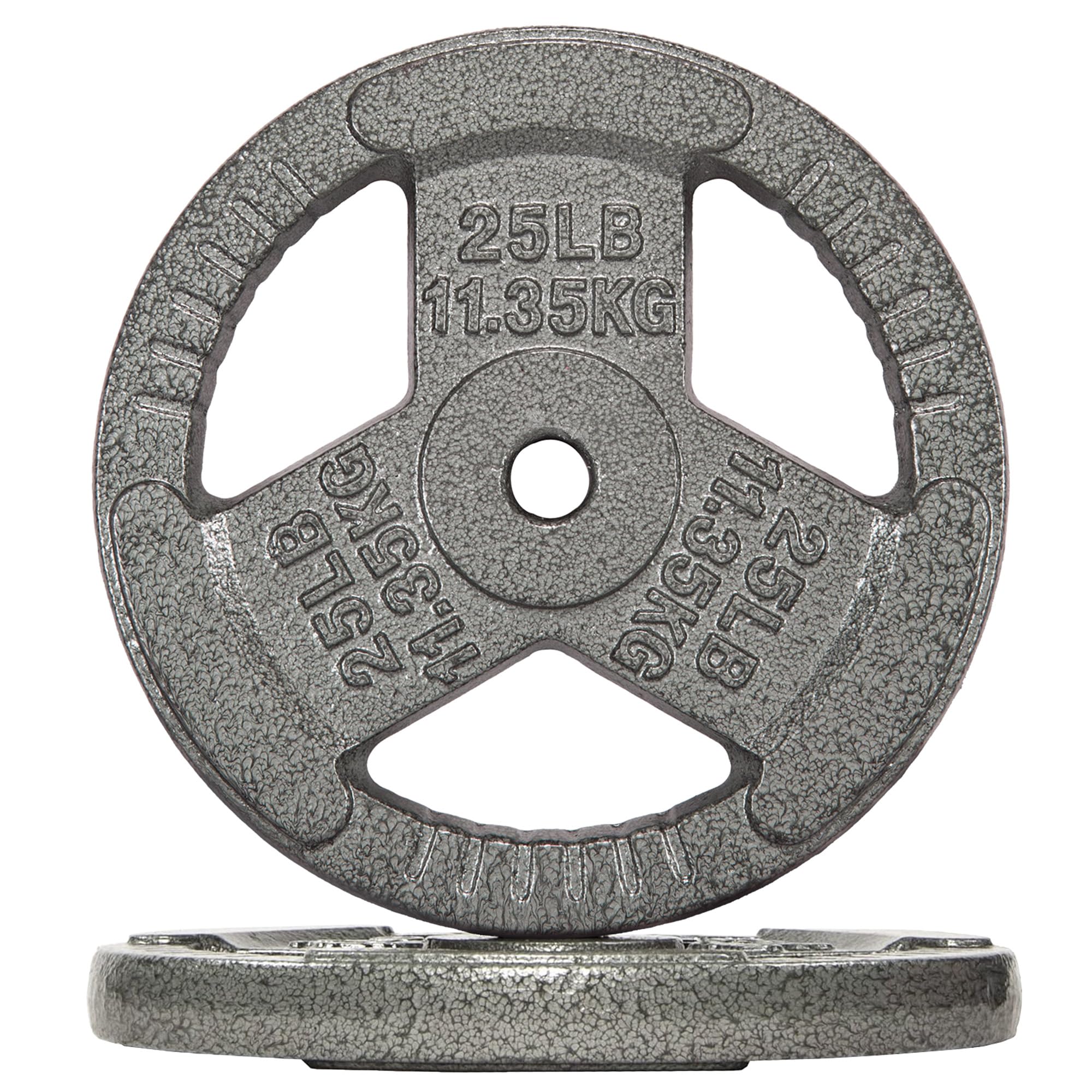 Fitvids 1-Inch Standard Cast Iron Plate Weight Plate for Strength Training and Weightlifting, Multiple Sizes