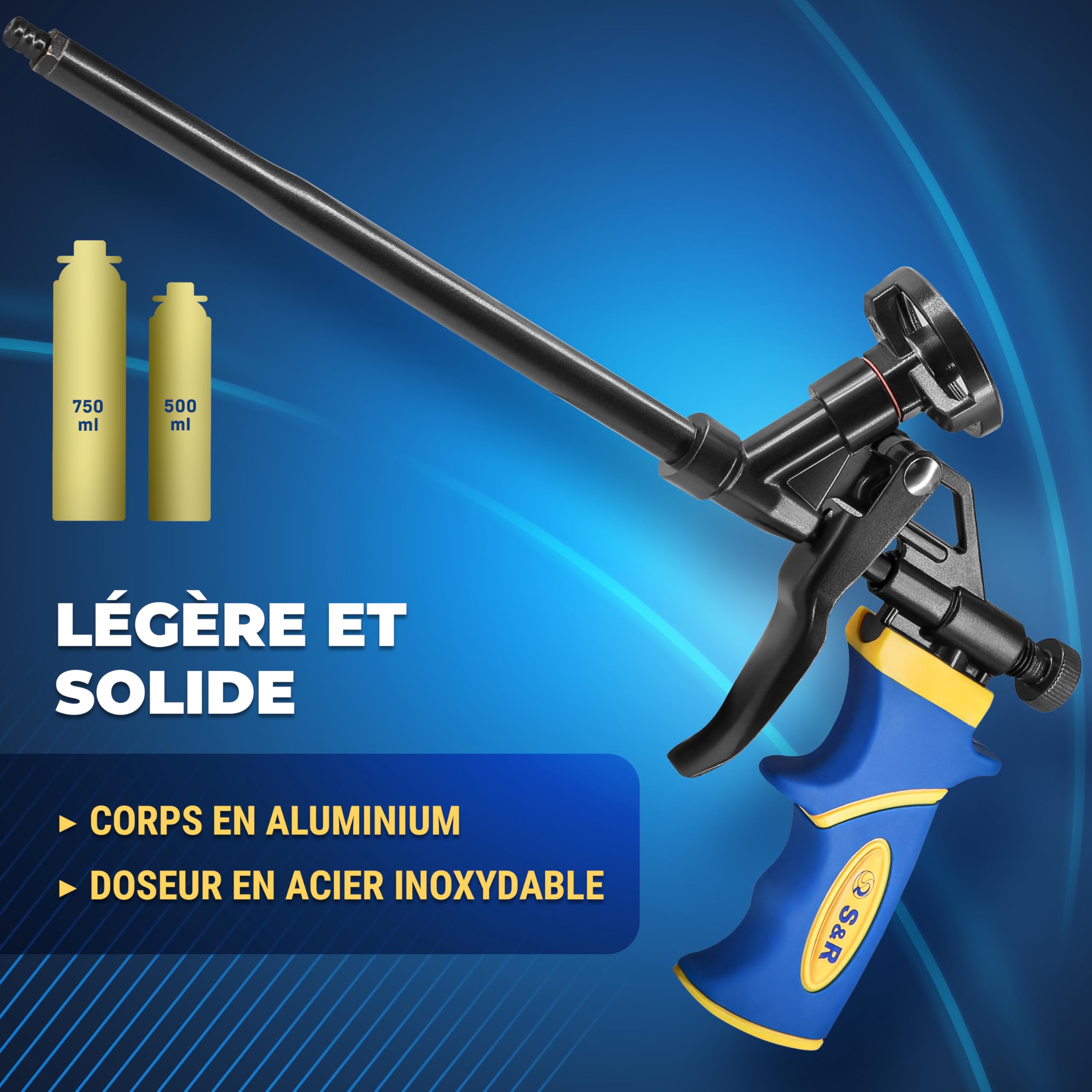 S&R Professionele PU-schuimpistool, PU-schuimpistool PTFE volledig