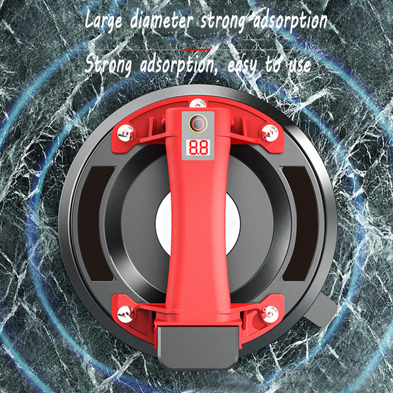 Bomba de AIRE de vacío de 8 pulgadas, suministro de AIRE automático, Extractor de Ventosa eléctrica, Ventosa eléctrica, mantenimiento de presión Inteligente, pantalla Digital, Color Rojo