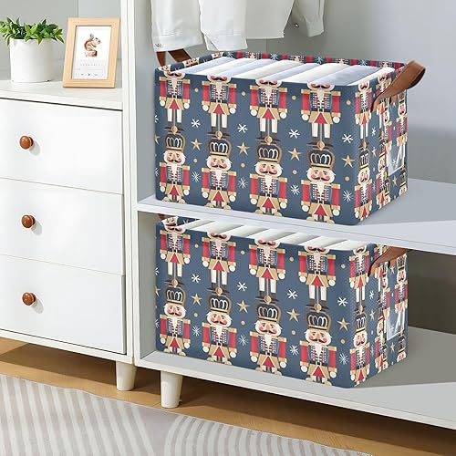 Miniatura 7 de Nutcracker Cartoon Soldier Foldable Storage Basket Fabric Storage Bins with Handles Organizing Shelf Clothes Home Office for Shelves Closet cajas