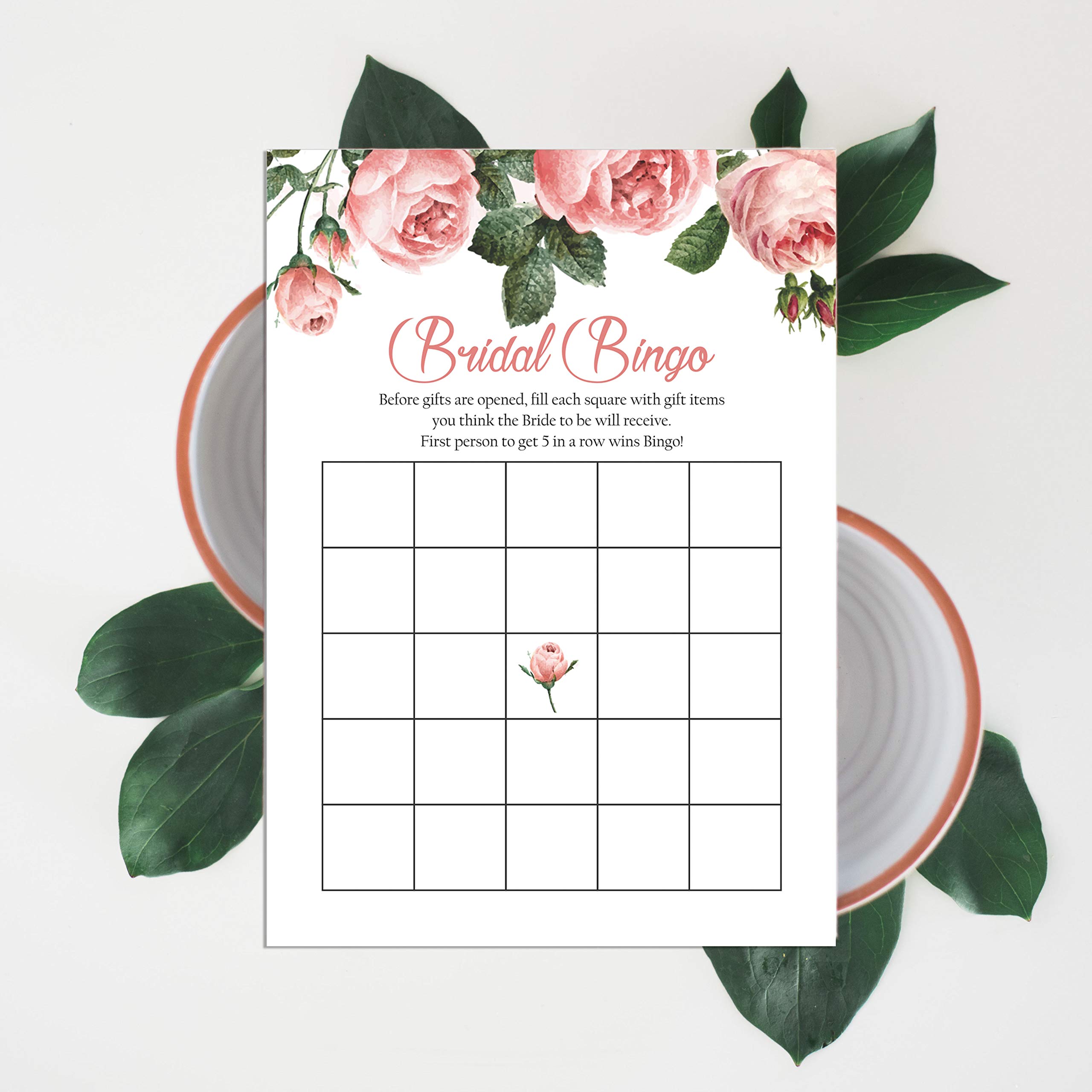 50 Floral Bingo Game Cards - Blank Fill-in Cards For Bridal Showers, Weddings & Parties, 5x7 Inches - View #13