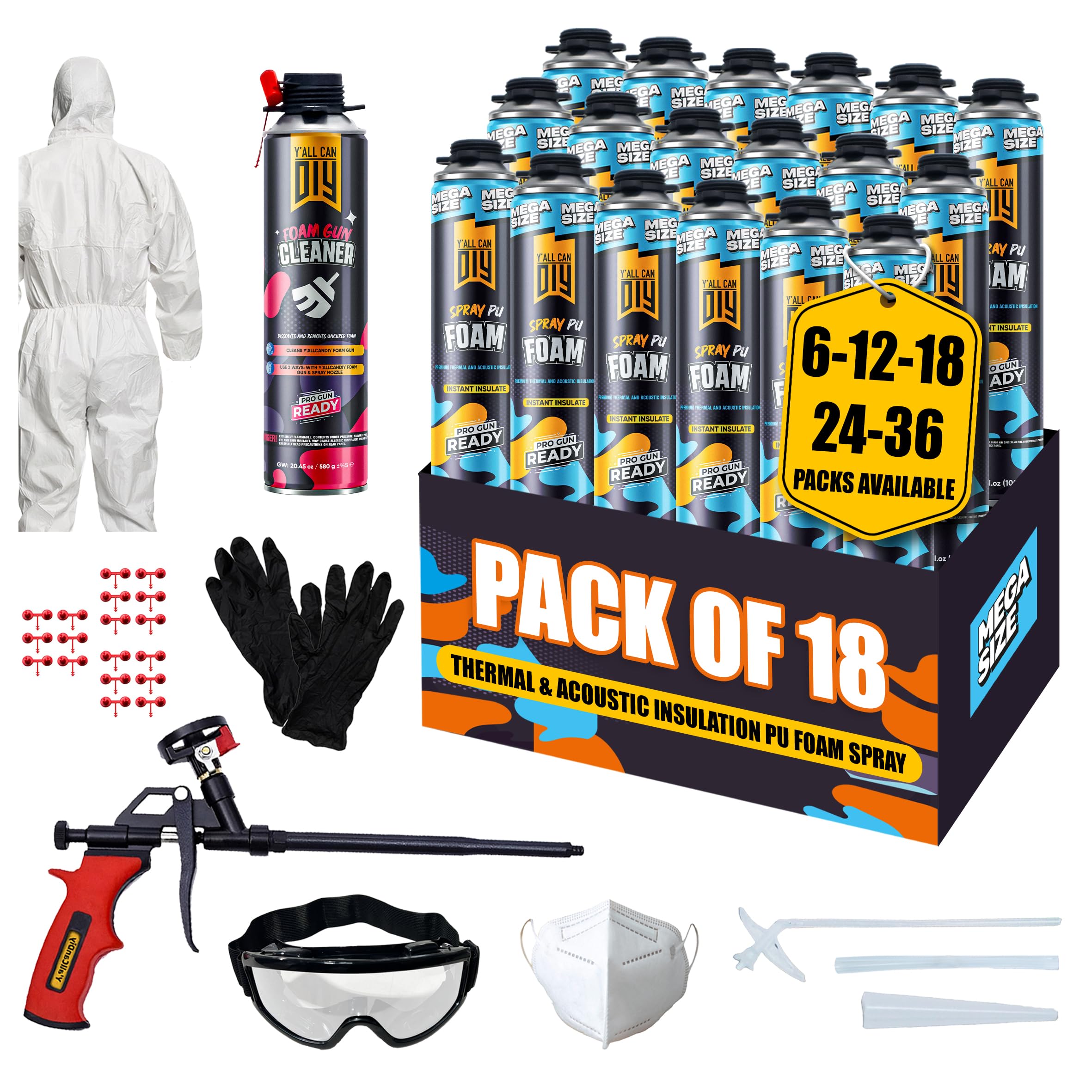 18 pack spray foam insulation kit image