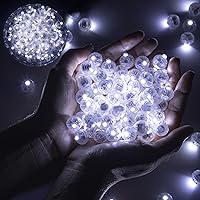 Vista 8 de 50 luces de globo, mini luces LED, redondas, de larga espera, lámpara de bola de papel, farol de papel, lámparas de globos para fiesta de Azul