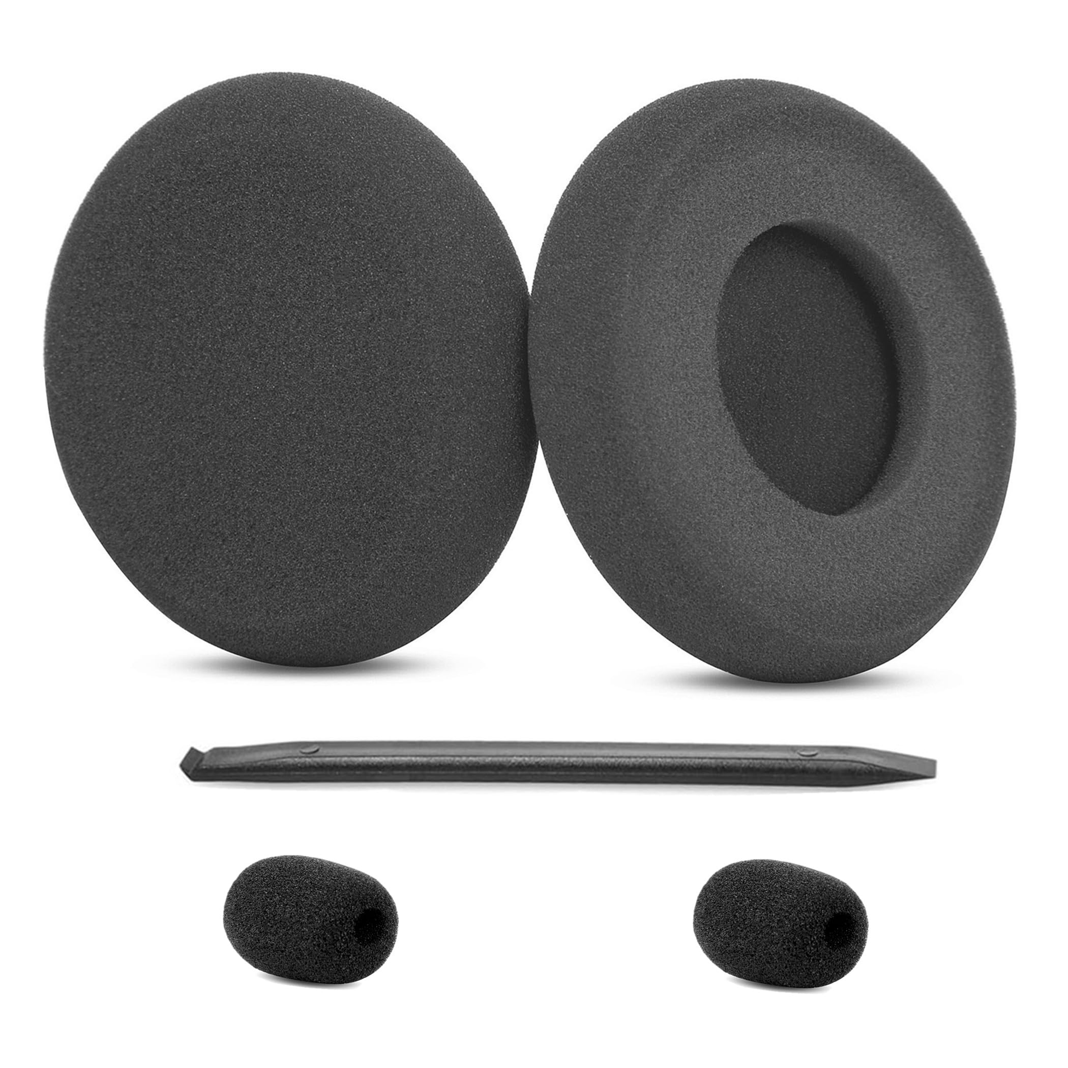 Cuscinetti Auricolari In Schiuma Per Cuffie Plantronics Blackwire C3225, C3210, C3220, C320, C310 - Neri