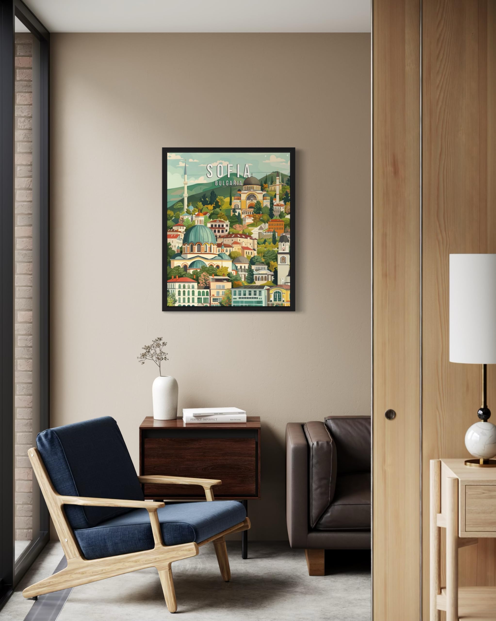 Amazon.com: Sofia Bulgaria Black Framed Art Print Poster, Europe