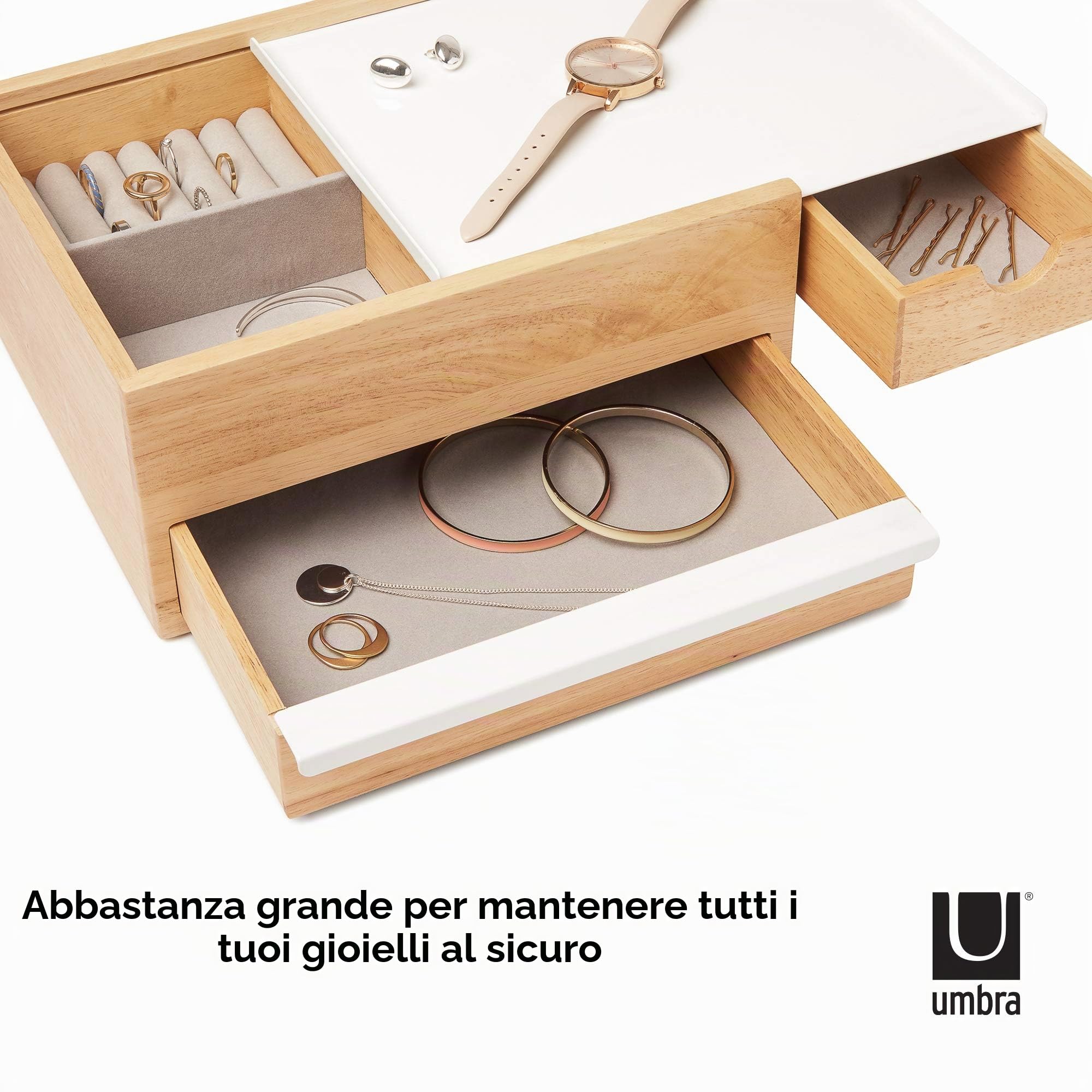 Umbra Stowit Portagioie, Faggio, Bianco/naturale