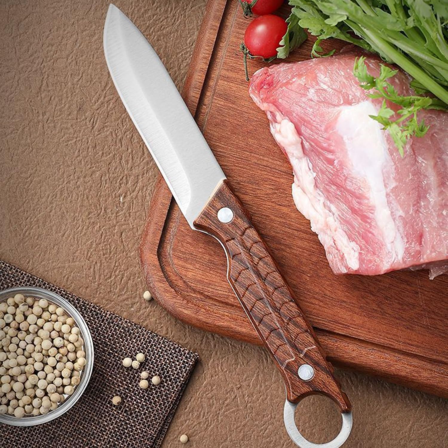 Kneefcy Multipurpose Stainless Steel Chef Knife with ABS Handle β Professional Kitchen Knife for Cutting, Chopping and Slicing Vegetables, Meat, Fruits and Household Cooking Utility Use 2