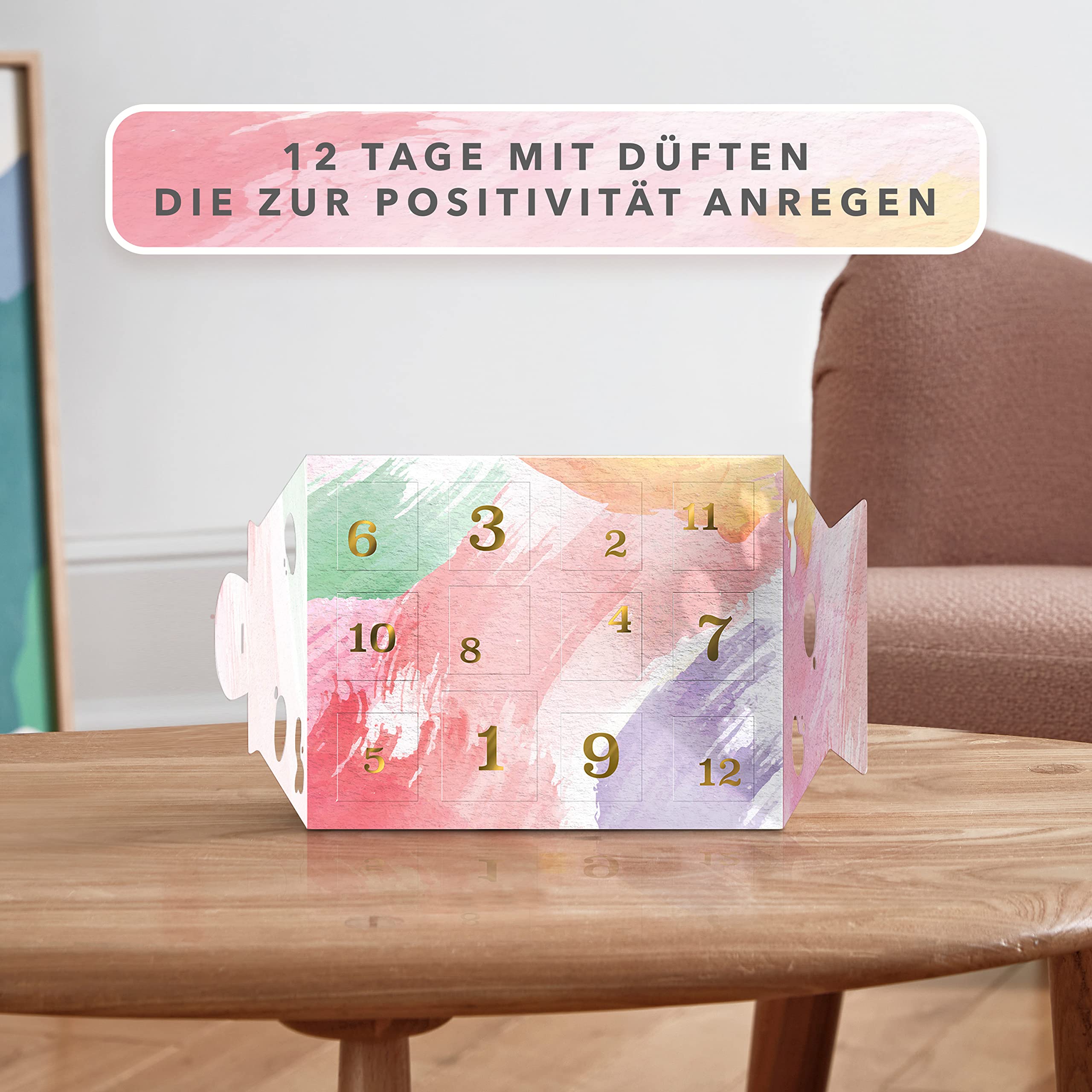 Yankee Candle Geschenkset | 12 Days of Positivity | 12 duftende Votivkerzen & Votivkerzenhalter in Geschenkbox | Art in the Park Kollektion Frauen