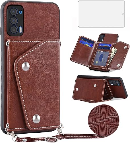 Asuwish Funda para teléfono Motorola Moto Edge 2021MotoEdge 5G UW 2021 con protector de pantalla y tarjetero para tarjeta de crédito, soporte de