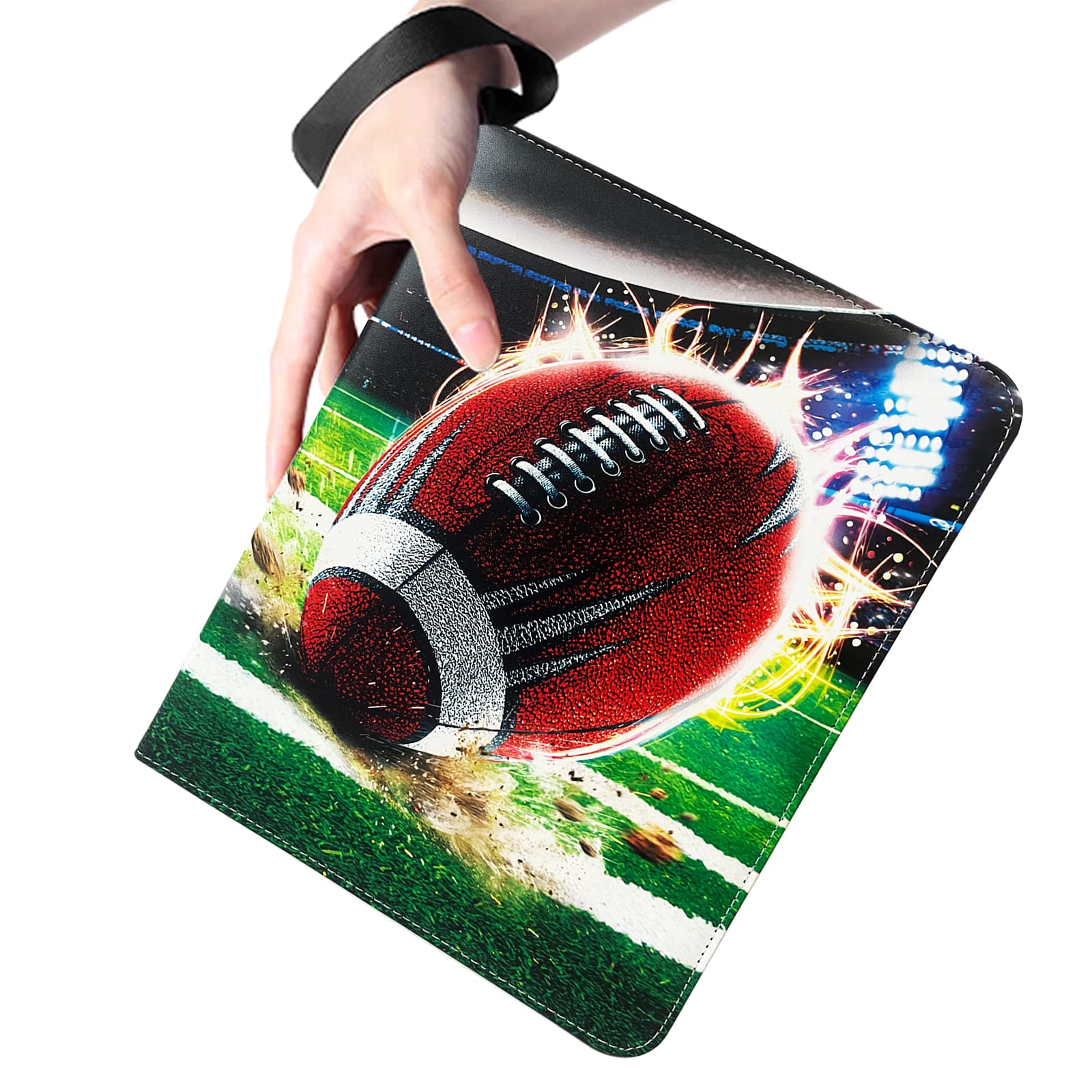 Carpeta de 400 bolsillos para tarjetas de fútbol, soporte para tarjetas de intercambio, álbum de coleccionistas, carpeta de tarjetas de intercambio, 4 bolsillos con 50 fundas extraíbles para tarjetas