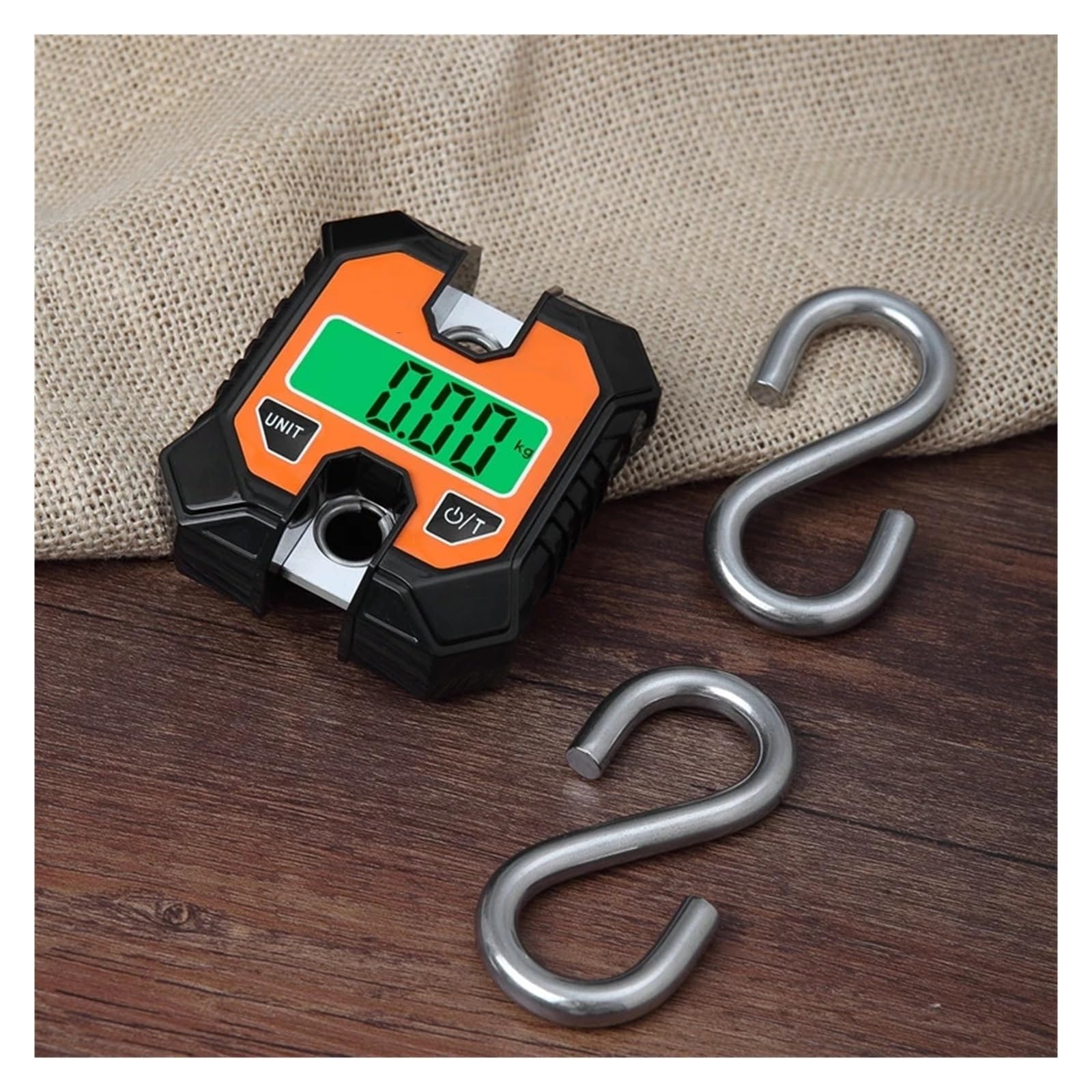 Bilancia sospesa digitale, Mini bilancia elettronica for gru da 100 kg, for carichi pesanti, appesa, con gancio, stadera, portatile, LCD, for bestiame industriale, 250(Noir)