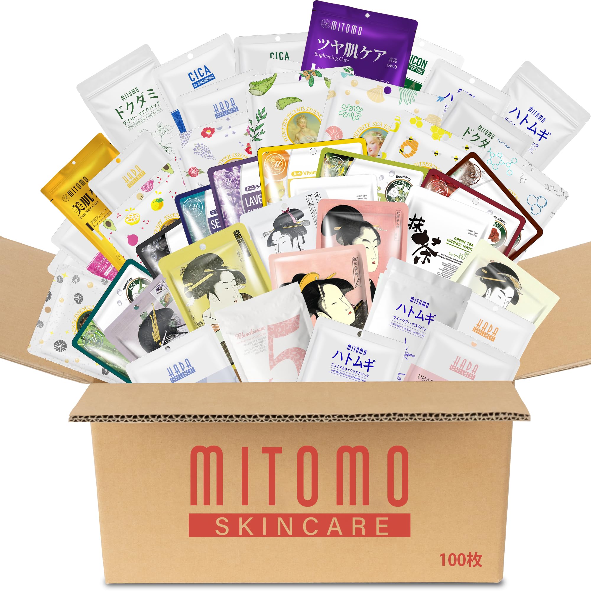 Amazon.co.jp: MITOMO SKINCARE パック フェイスパック 100枚福袋
