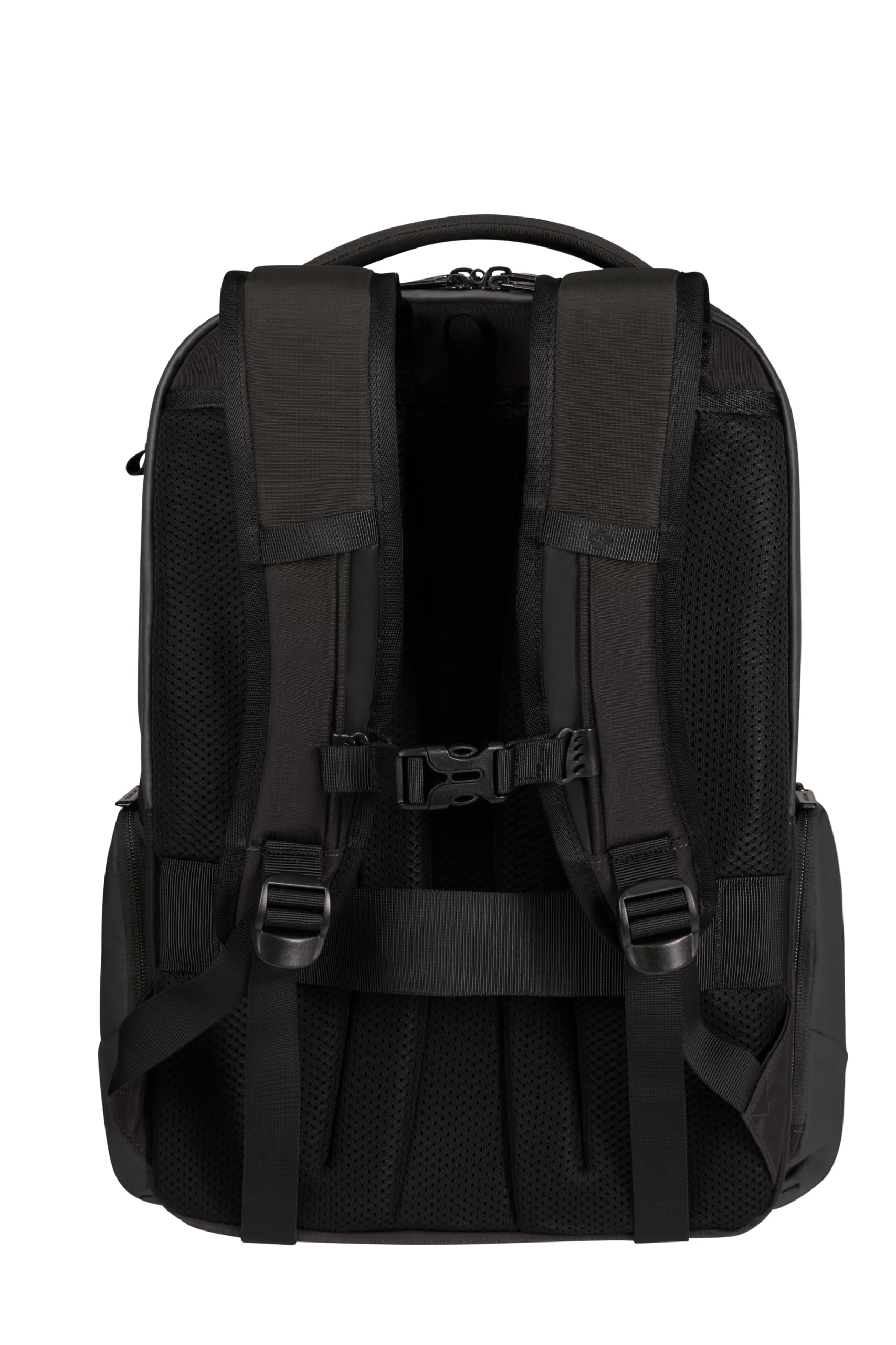 Samsonite Biz2Go Zaino per Laptop 15.6" Zaino Business da Uomo | Dettagli riflettenti, impermeabile, porta USB, cinghie pettorali rimovibili, scomparti per bottiglie, 44 cm, 22,5 l, nero