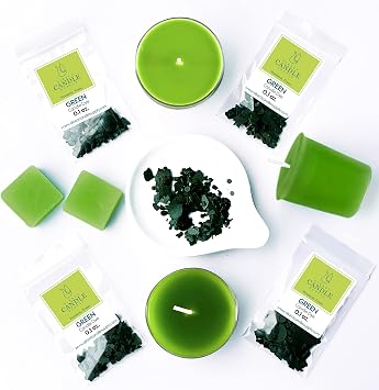 Direct Candle Supply Color Dye Flakes Green High Concentration Dyes for Candle Making 1.6 oz... Green Use in Soy/Coconut/Paraffin Wax