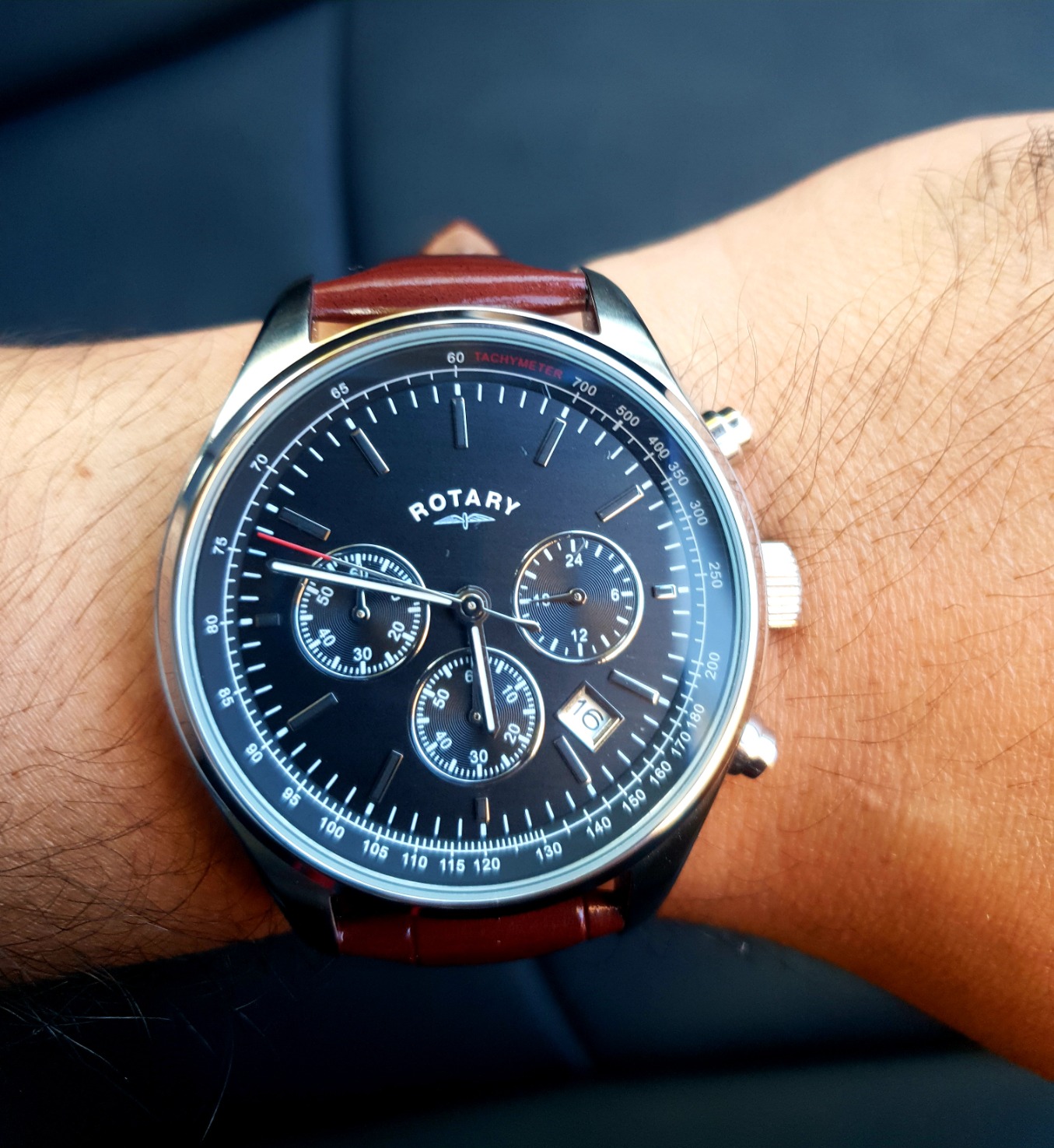 Rotary Men's Chronograph 1977 Vintage Racing Watch GS00450/04 : Amazon ...