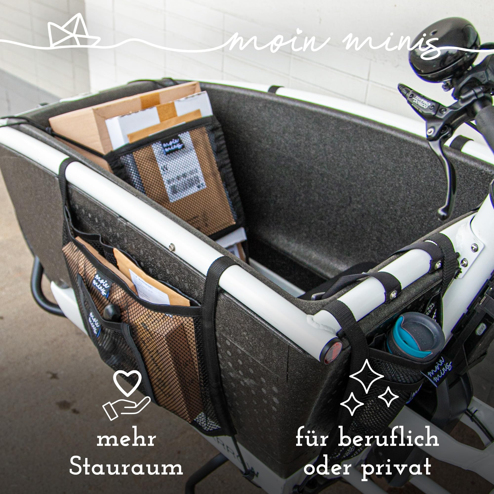 seitliches Gepäcknetz für Urban Arrow Family Lastenrad Fahhrad Cargo Bike Netz Gumminetz Ersatz für Fahrradtasche oder Fahrradkorb