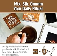 Vista 5 de OM MUSHROOM SUPERFOOD Coffee Latte Blend – Polvo funcional de hongos con melena de león, Cordyceps, Reishi y Chaga – Energía, Enfoque y Claridad