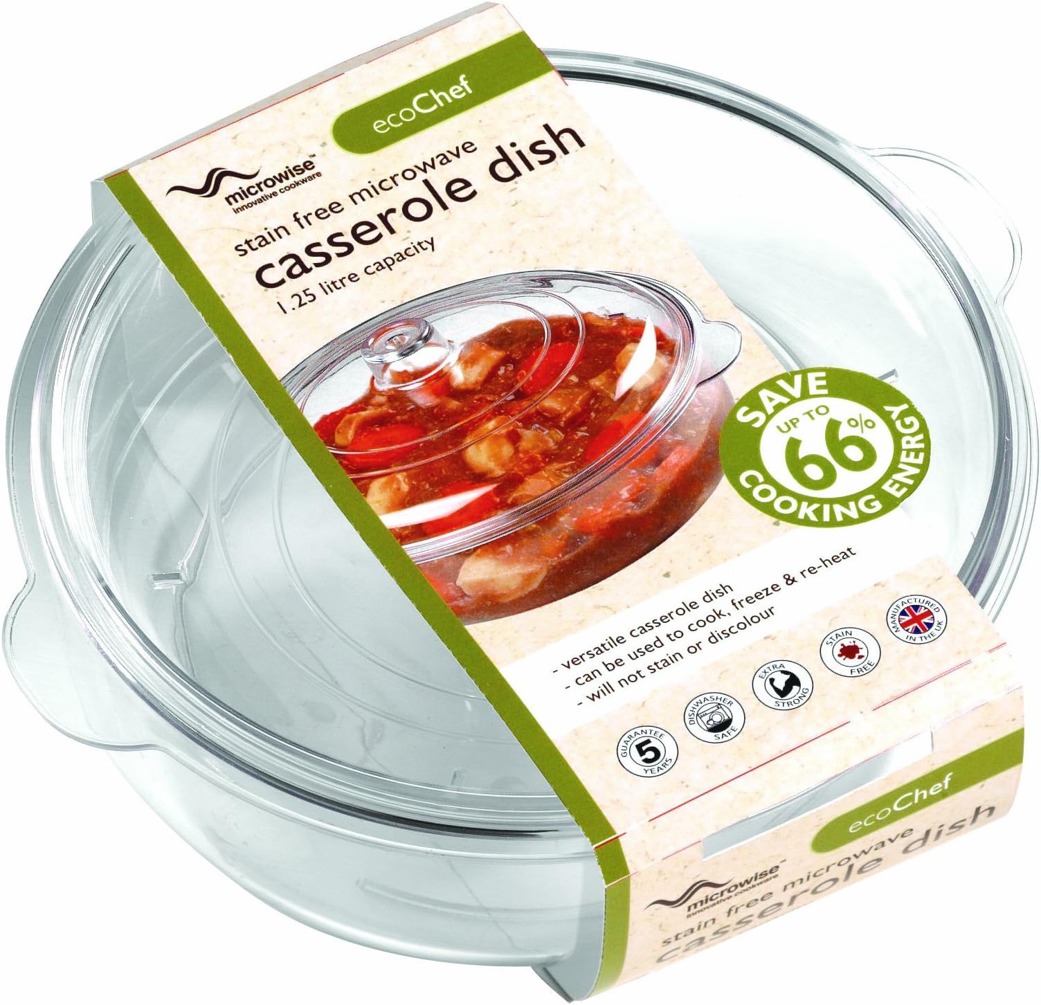 Trabo Cristal Casserole, 1.25 L, 30 x 22 x 11 cm