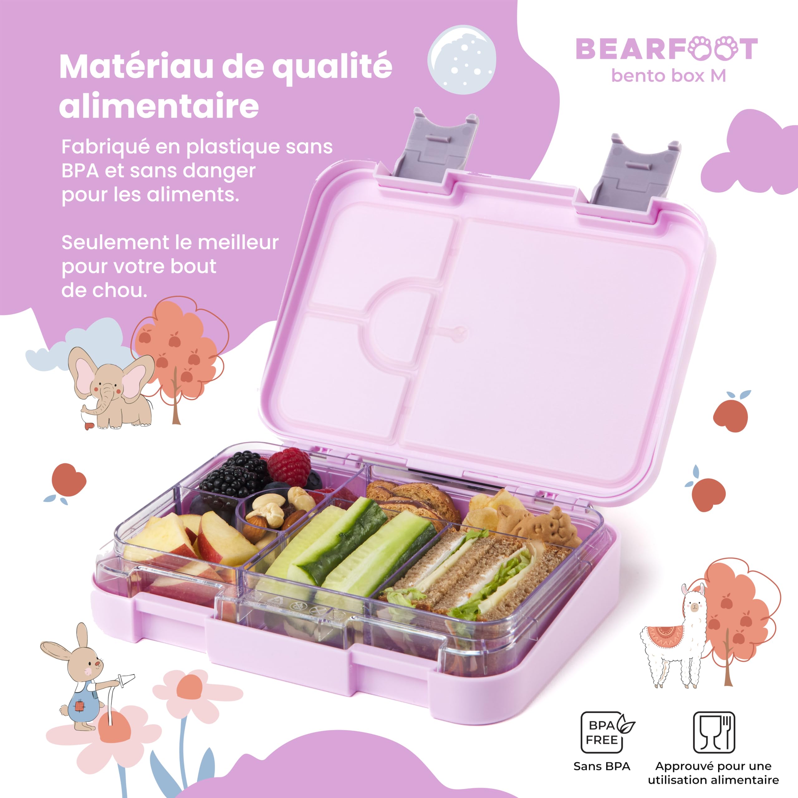 Boîte Bento Licorne Pour Enfants - Anti-Fuite, Sans BPA, Avec Autocollants Personnalisables - École Et Maternelle - 11