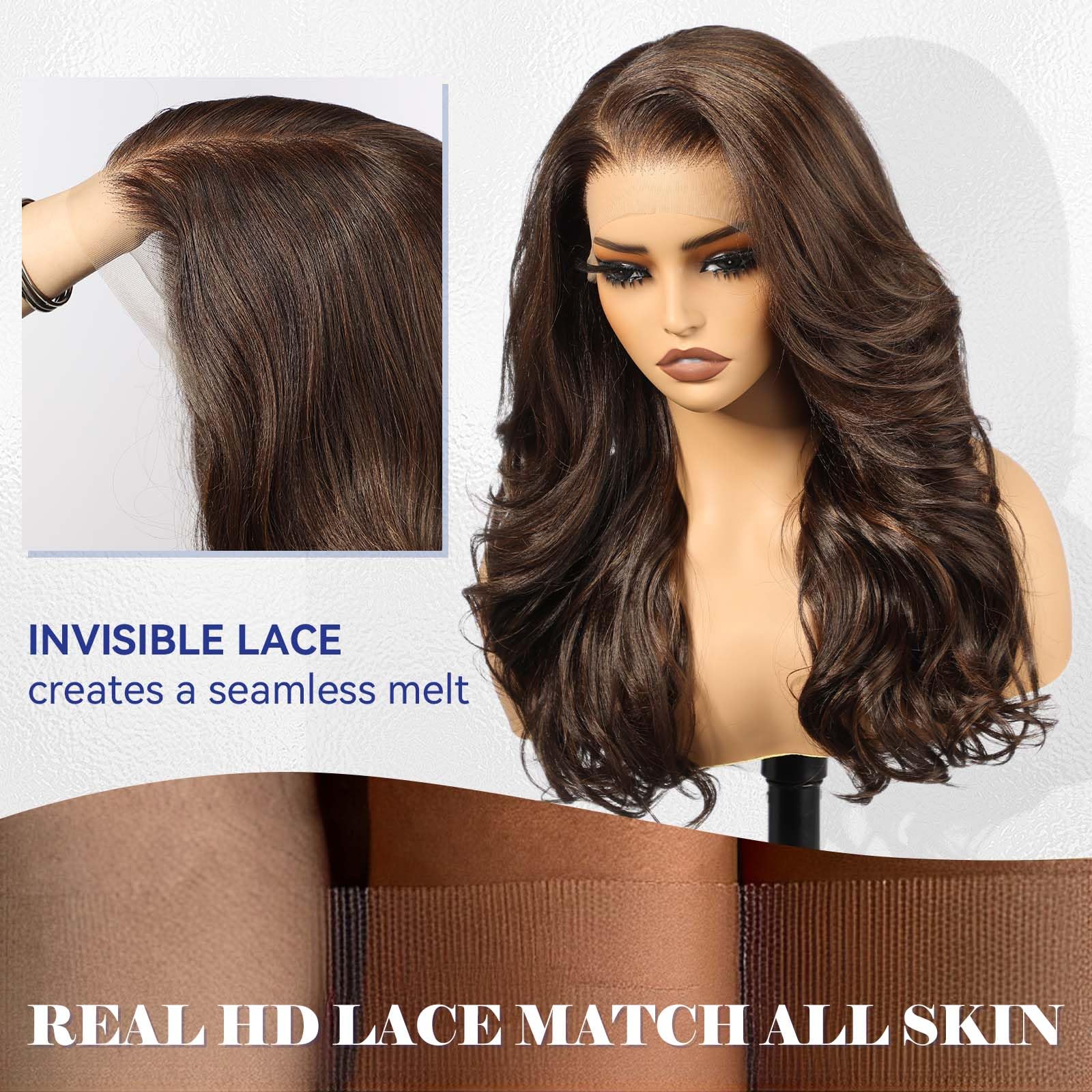 Amazon.com : HAIRCUBE 13x6 HD Synthetic Lace Front Wig, 24  display picture 1