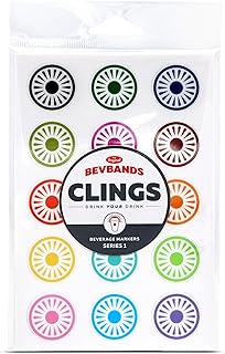 BevBands set of 30 Static Cling Drink Markers, Series 1
