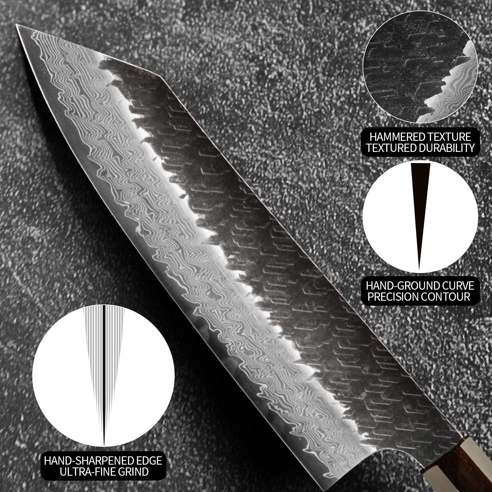 Japanese Kiritsuke Chef Knife, 7.5 Inch 71-Layer SLD Damascus Chef's Knives — Amazon image 3