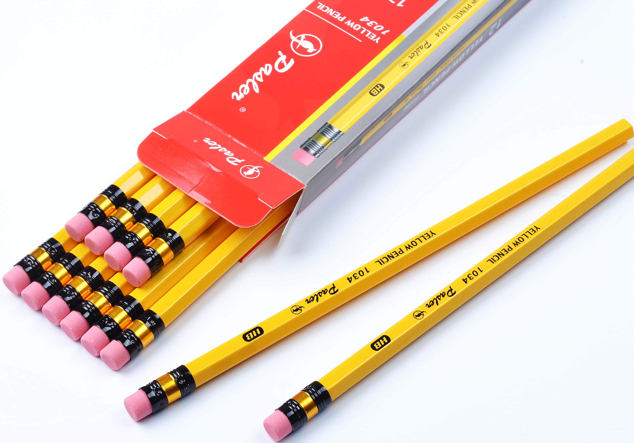 Paslerschool pencils,Wood Cased Graphite Pencils #2HB,Smooth write for Exams, office supplies School supplies for Drawing and Sketching (#2 HB 12count)