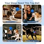 Dog Toys for Small Medium Dog to Keep Them Busy, Smart Interactive Dog Toys, Automatic Moving Bouncy Dog Balls 3-Modes with Lights, Motion Activated Rolling Dog Balls, Mental Stimulation, E-TPU Blue