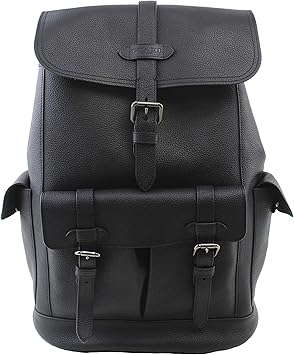 coach black backpack mens
