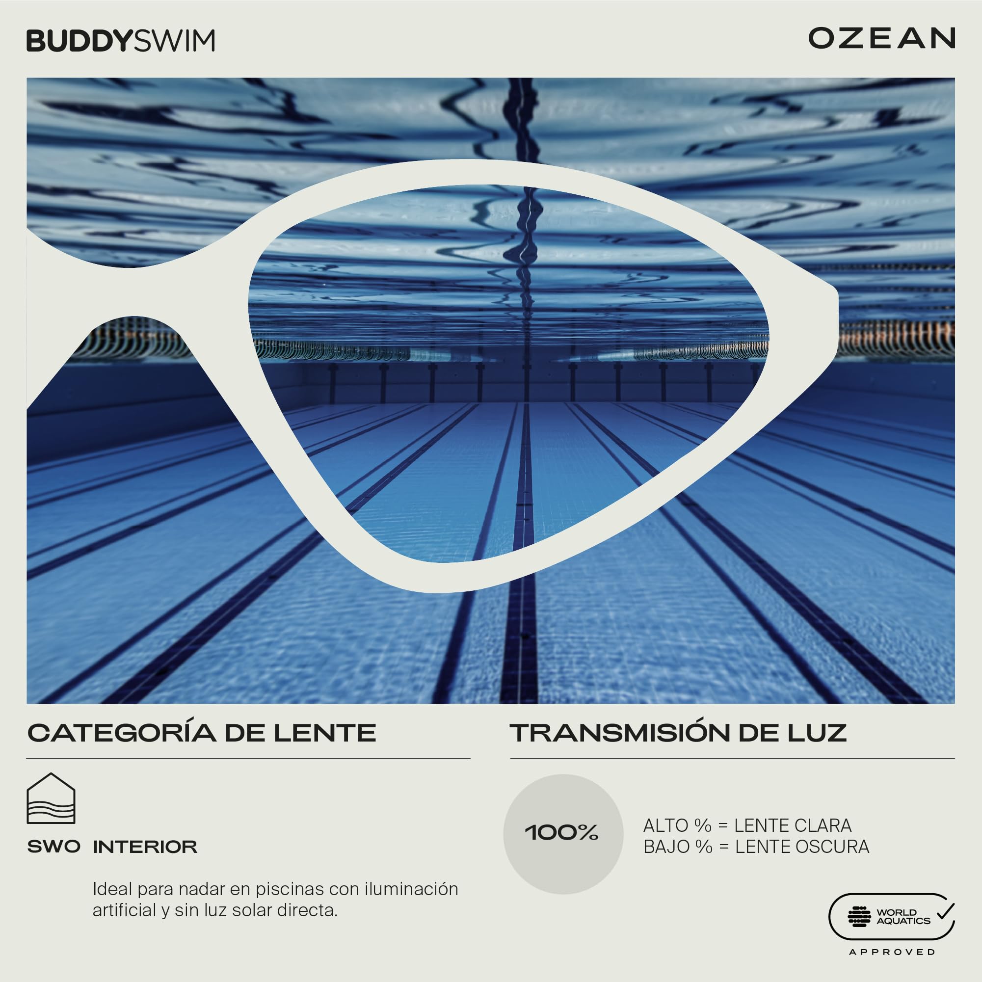 Gafas Natacion Ozean. Gafas Natacion Hombre Protección UV400. Gafas Nadar Mujer Antivaho. Gafas Piscina Hombre con Visión Periferica. Para Piscina Mujer con Ajuste Cómodo con Tecnología HCF.