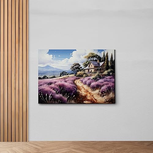 Miniatura 6 de Fields of Lavender, Watercolor Provence Landscape and Lavender Field, Watercolor Prints of Serene Beauty, Canvas Prints, Art Print