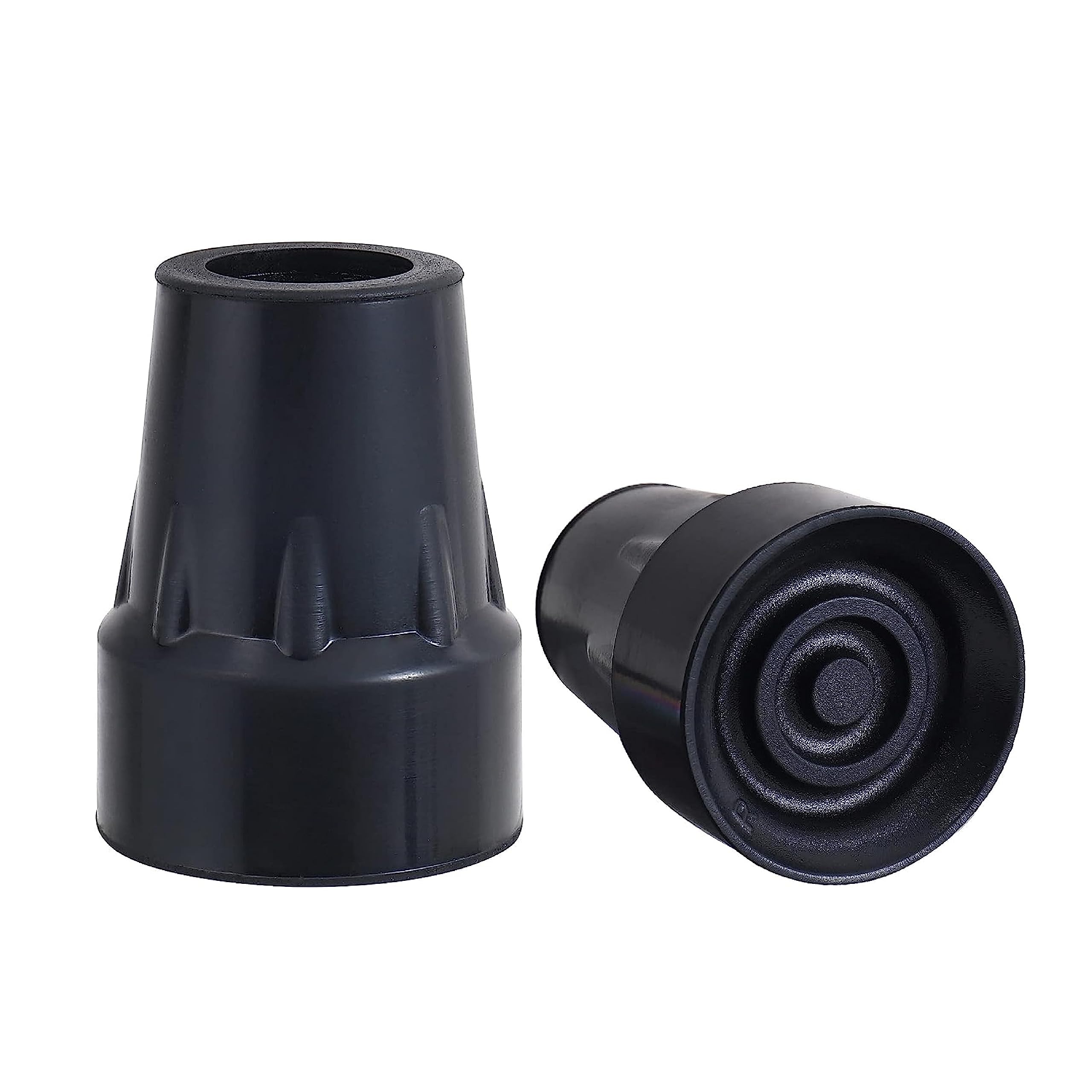 2 Pack Replacement Rubber Tips For Walking Cane,All Type Elbow Crutches, All Walking Sticks Leg Bushes Accessories (Black)