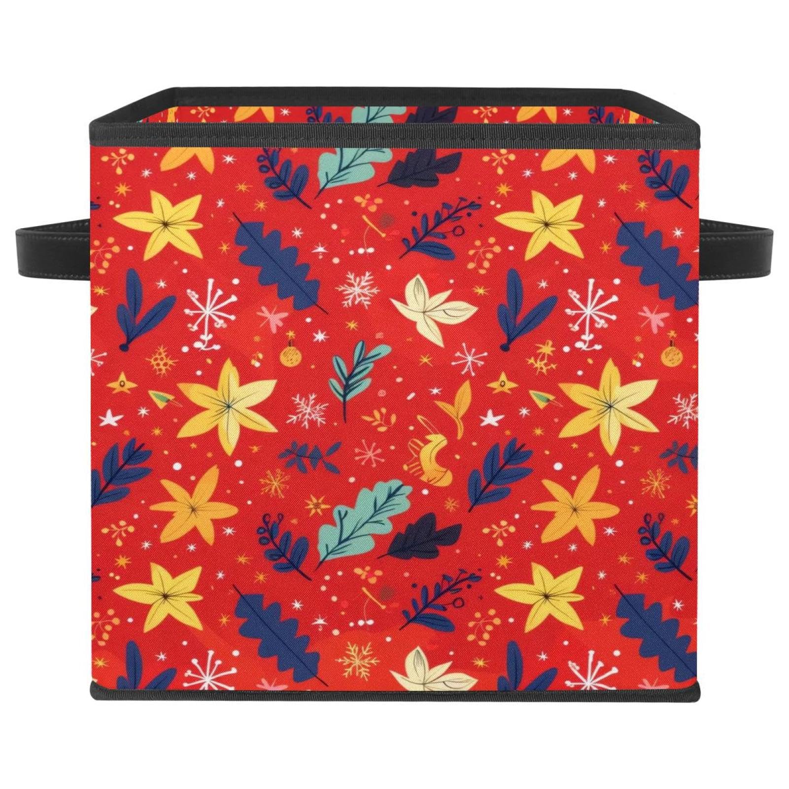 Boîte de rangement vêtements en tissu Oxford pliable grand cube paniers de rangement rouge