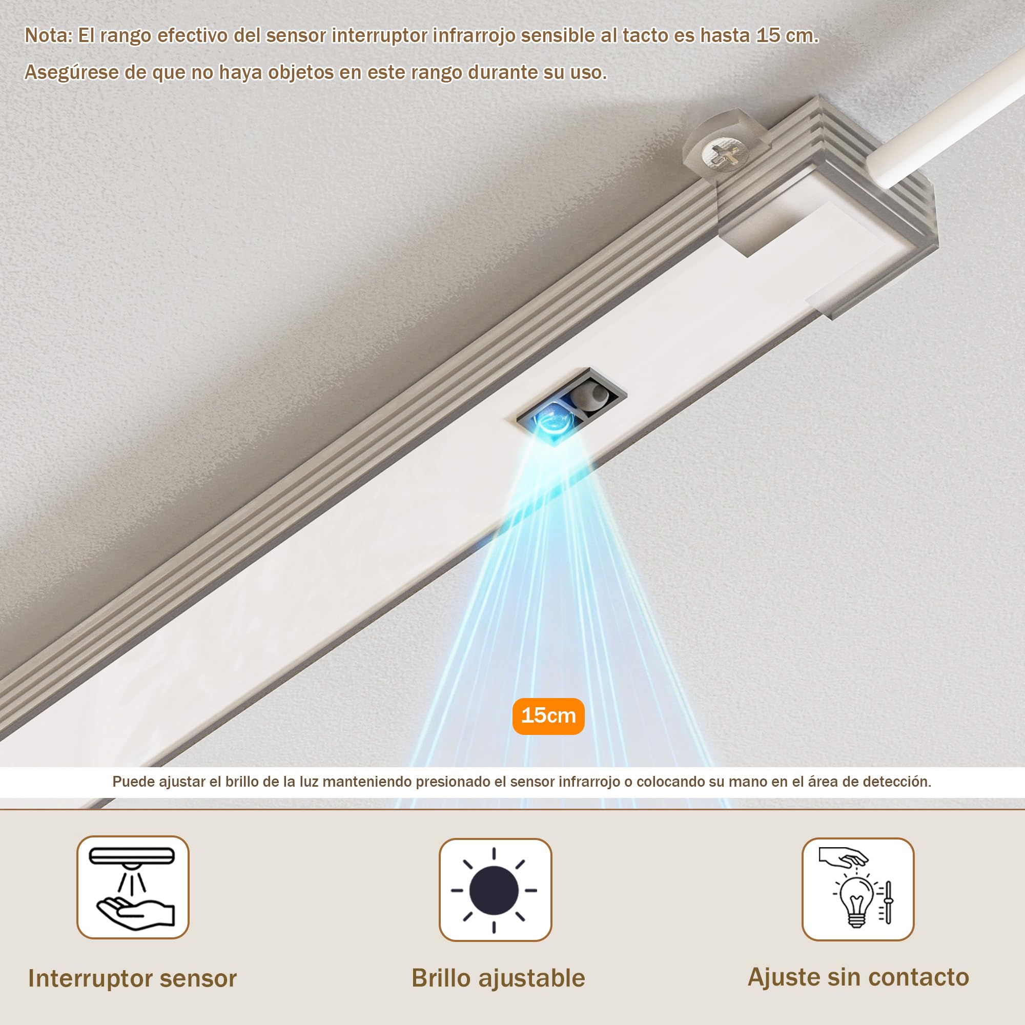 Armario Baño con Espejo LED iluminación y Función de desempañadora Armario Baño Espejo de Pared con Enchufe, 3 Compartimentos Grandes y Soporte para secador de Pelo, 100x65x16 cm